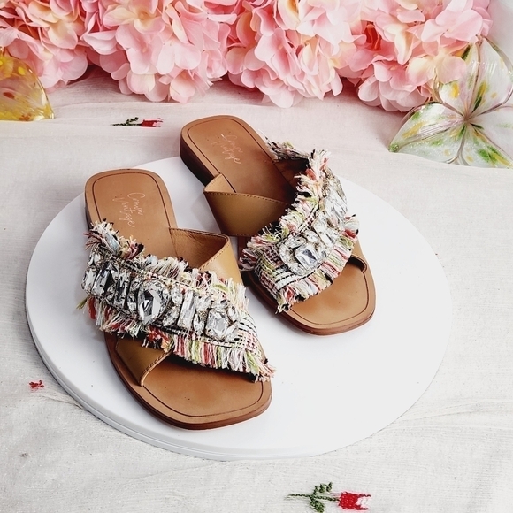 Crown Vintage Somaya Sandal Bohemian Style Large Maximized Chrystal's Size: 7 - Picture 8 of 11